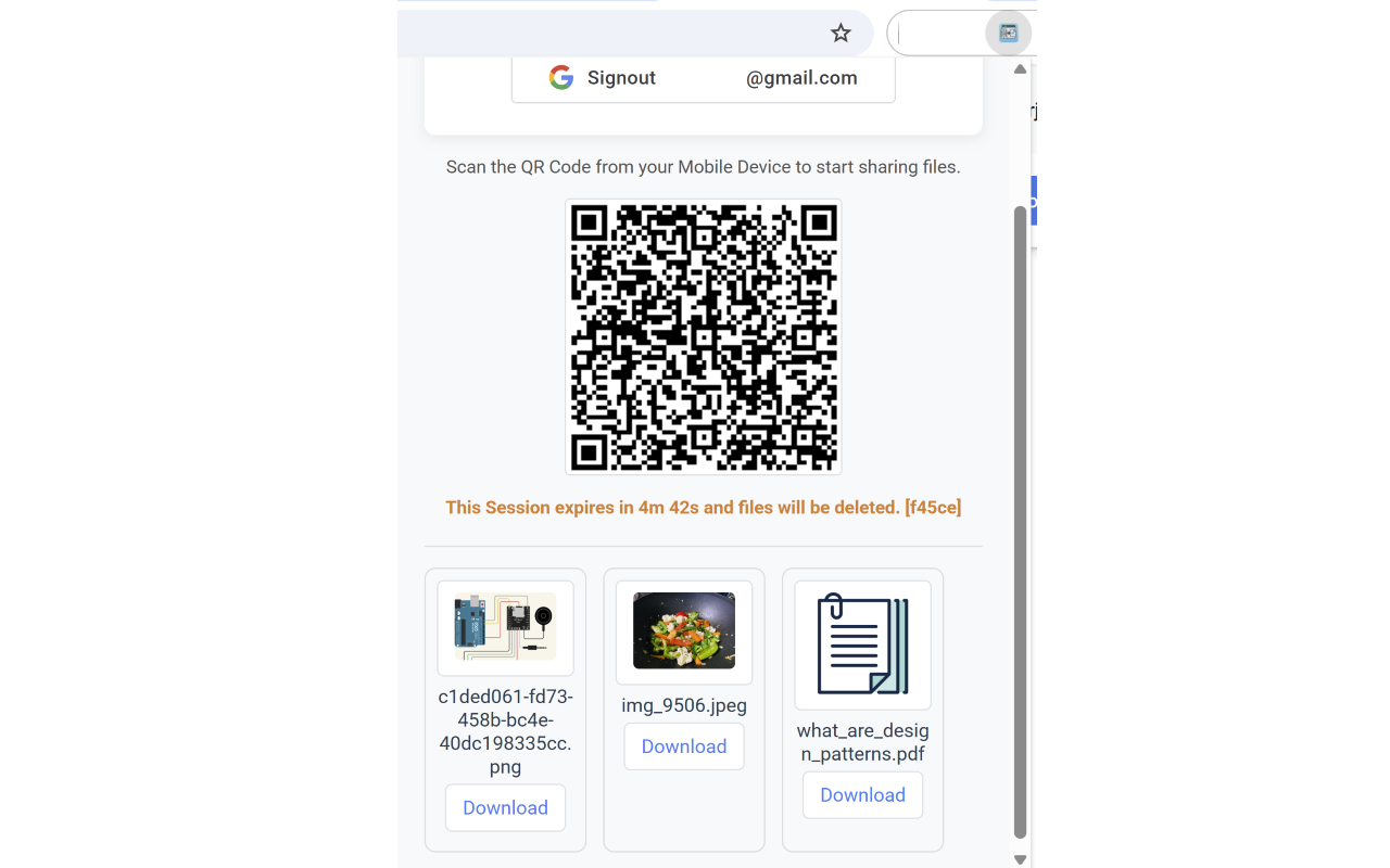 SnapiDesk Chrome Extension Showing Uploaded Files